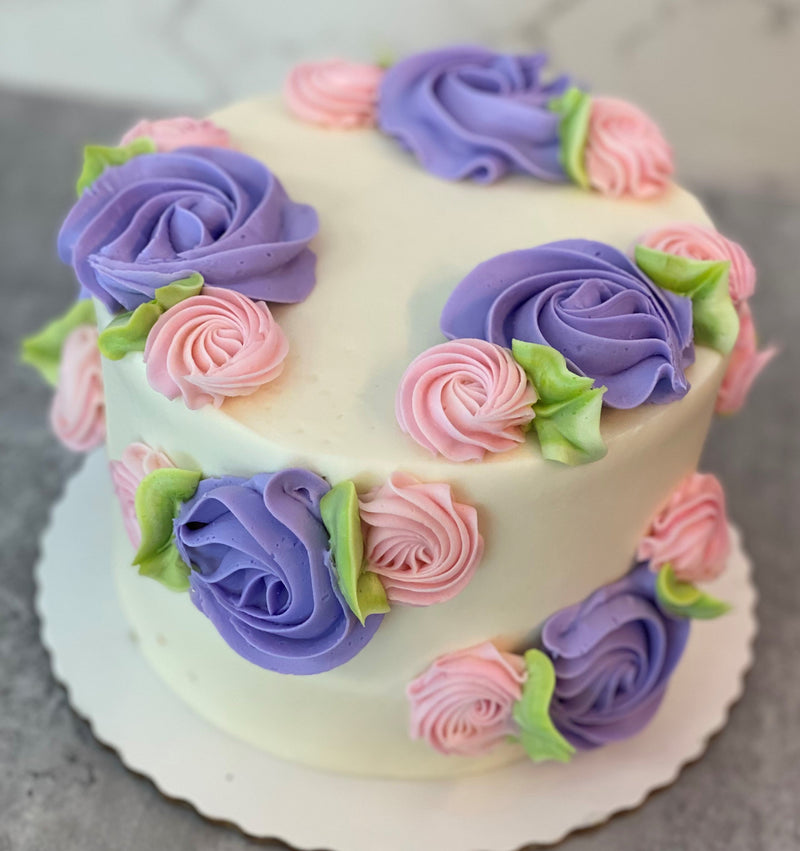 Purple Rosettes with Pink