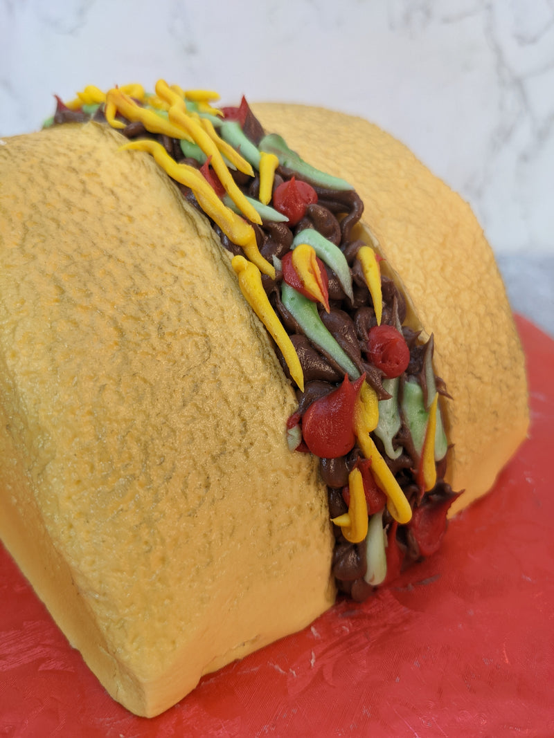 Taco Shaped Cake