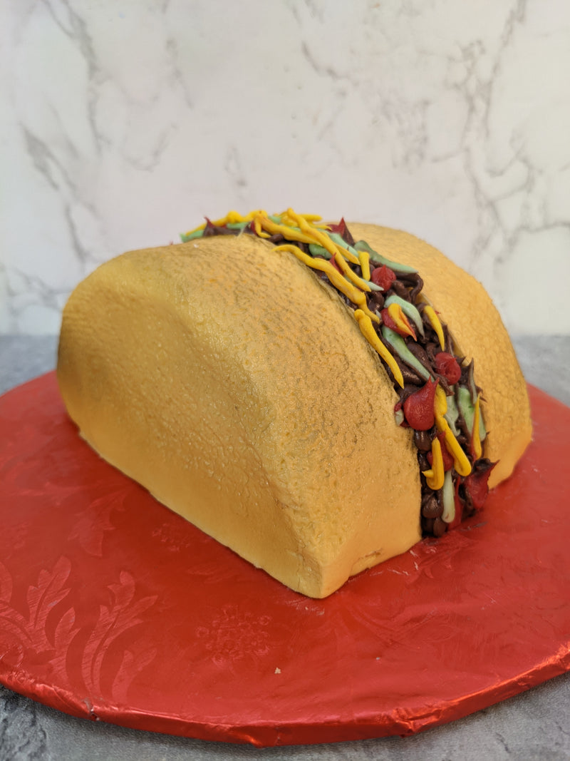 Taco Shaped Cake