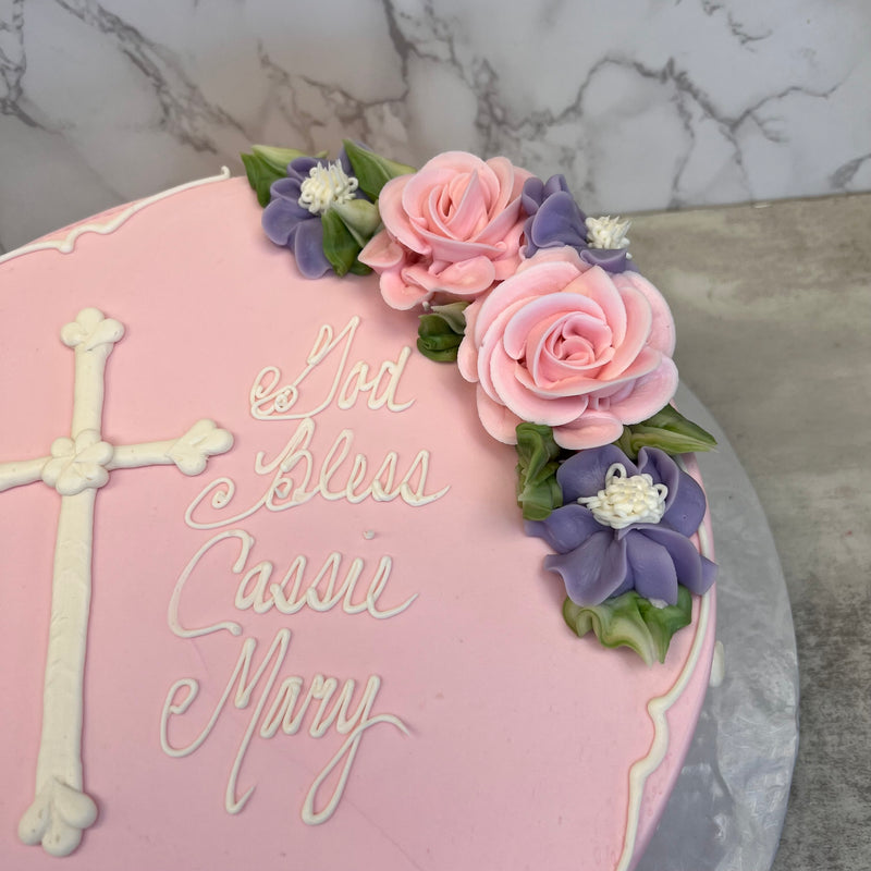 Cross with Elegant Flowers