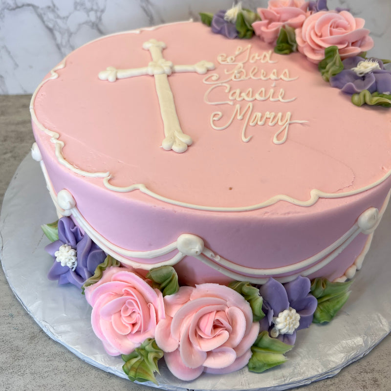 Cross with Elegant Flowers