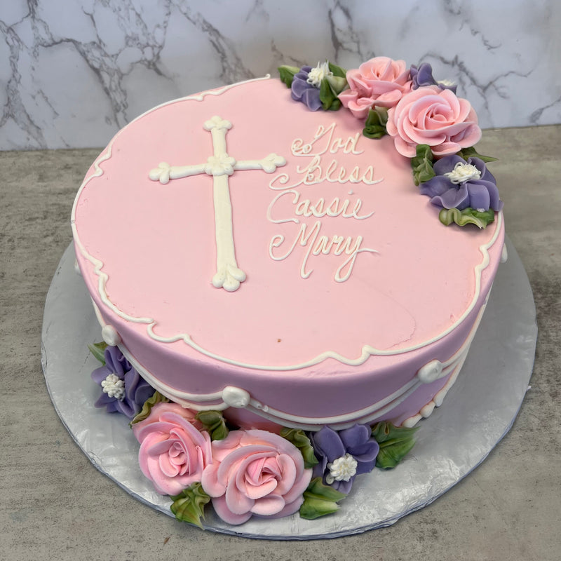 Cross with Elegant Flowers