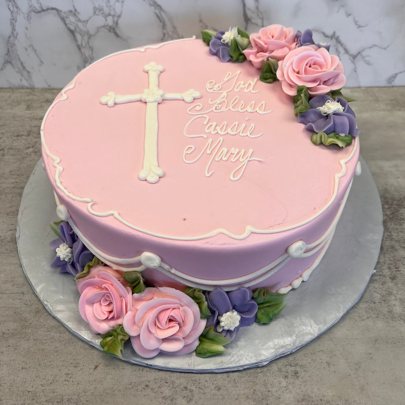 Cross with Elegant Flowers