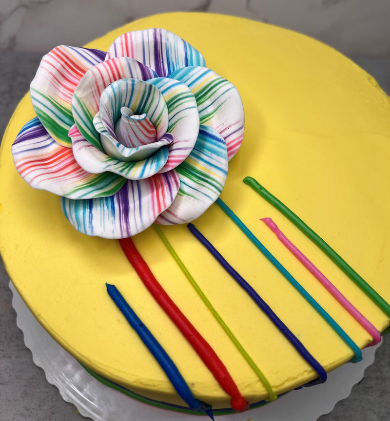 Gumpaste Flower with Stripes