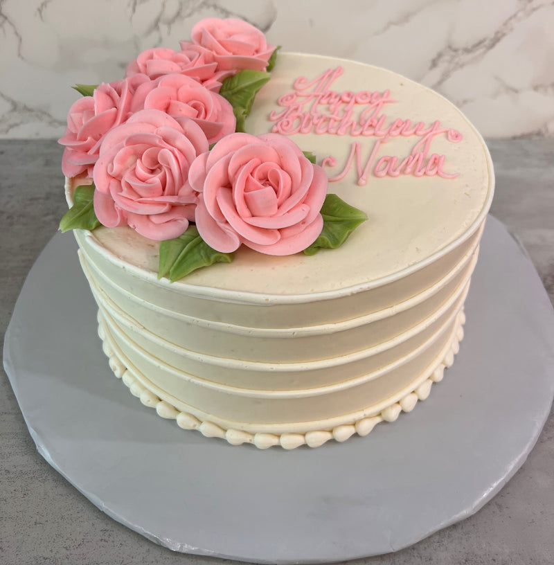 Light Pink Roses with Lined Sides