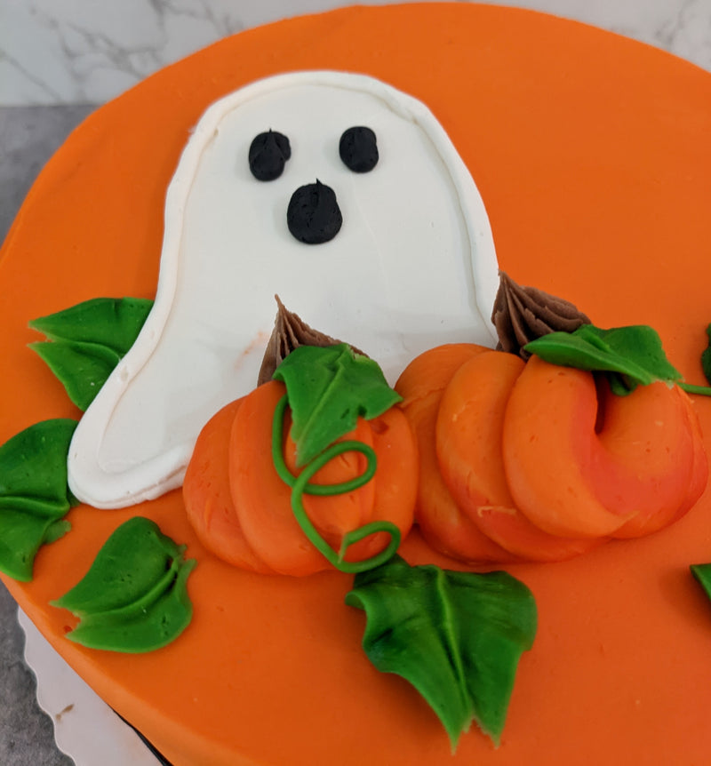 Ghostly Pumpkin on Orange