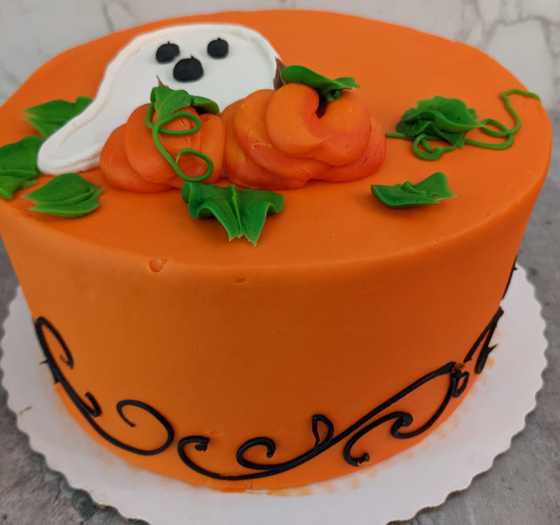 Ghostly Pumpkin on Orange
