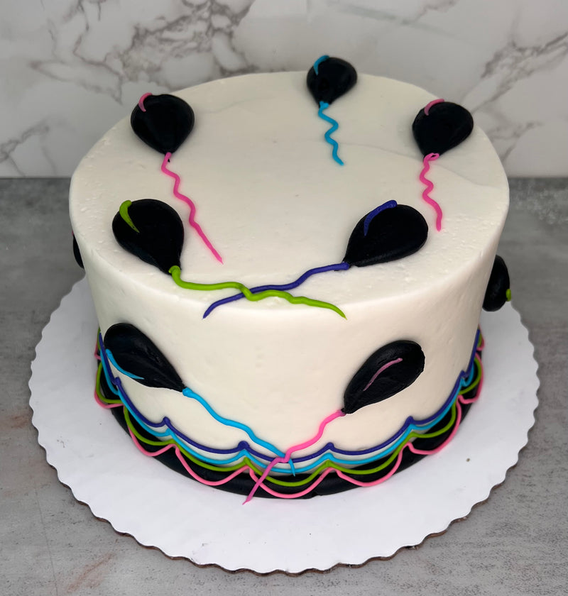 Neon and Black Balloons