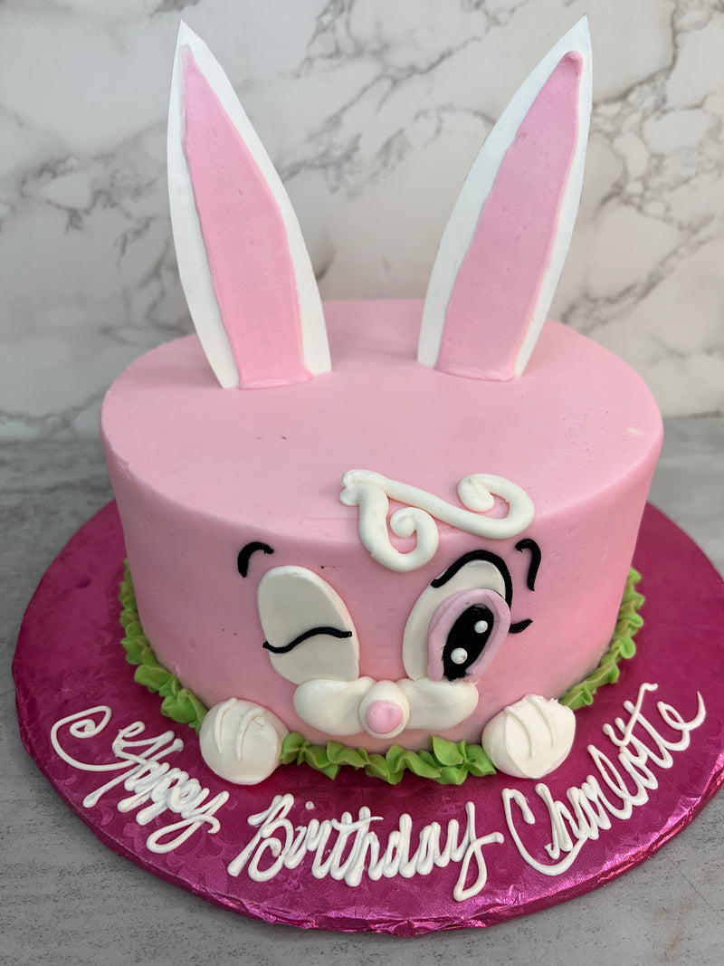 Winking Easter Bunny with Big Ears - Pink