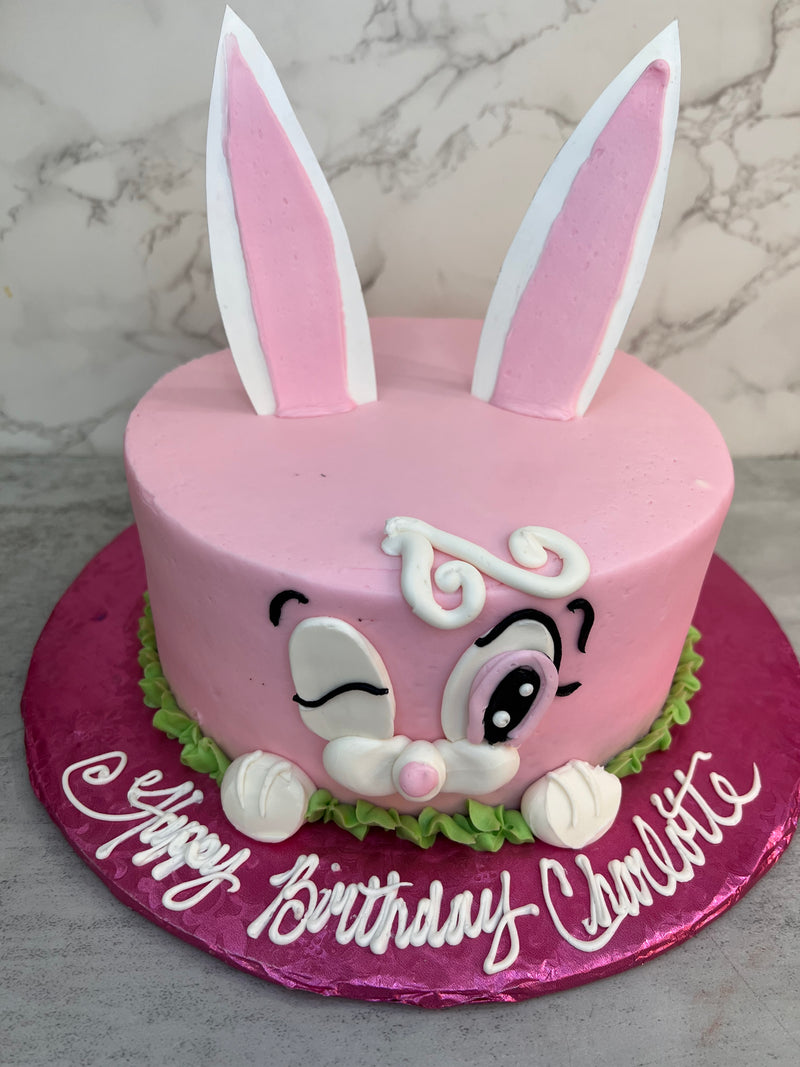 Winking Easter Bunny with Big Ears - Pink