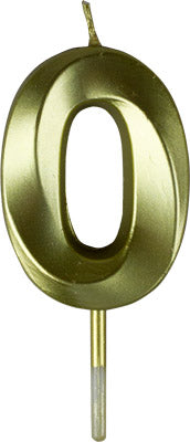 Gold Small Numeral Candle (Cake Deco)