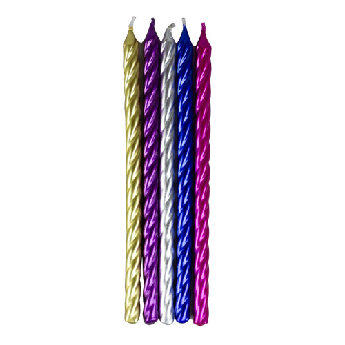 Party Candles - Metallic Asst. 5" Tall