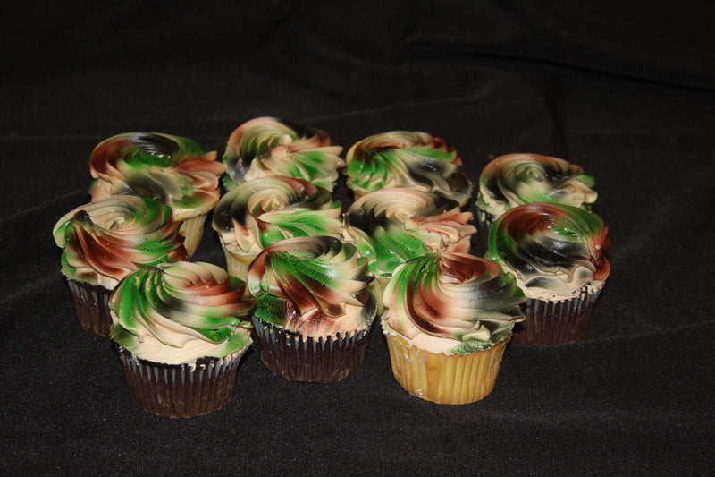 Army Airbrush Cupcakes