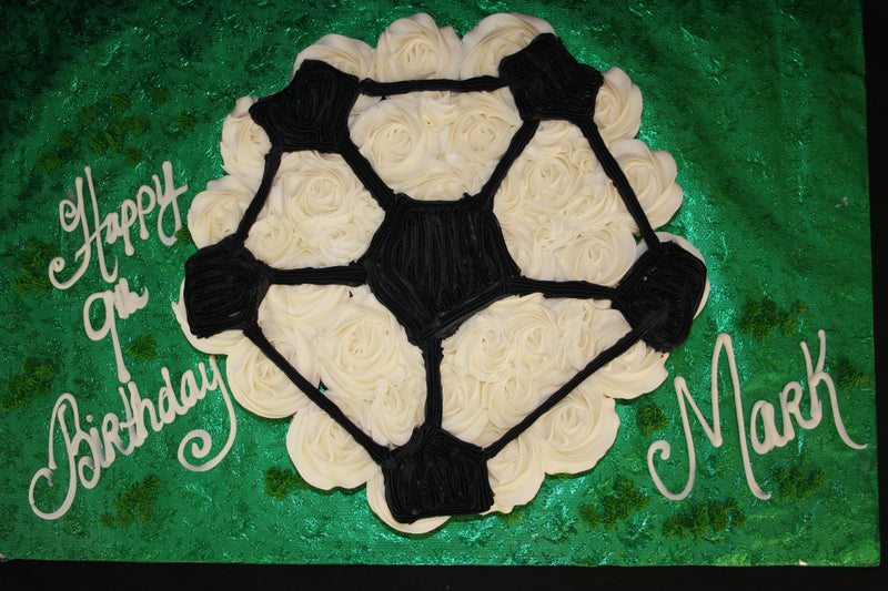 Soccer Ball Cupcake Cake (30 Cupcakes)