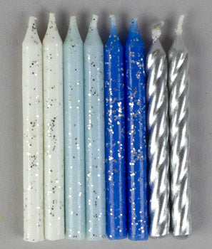 Blue Palette Glitter Candles - Asst.