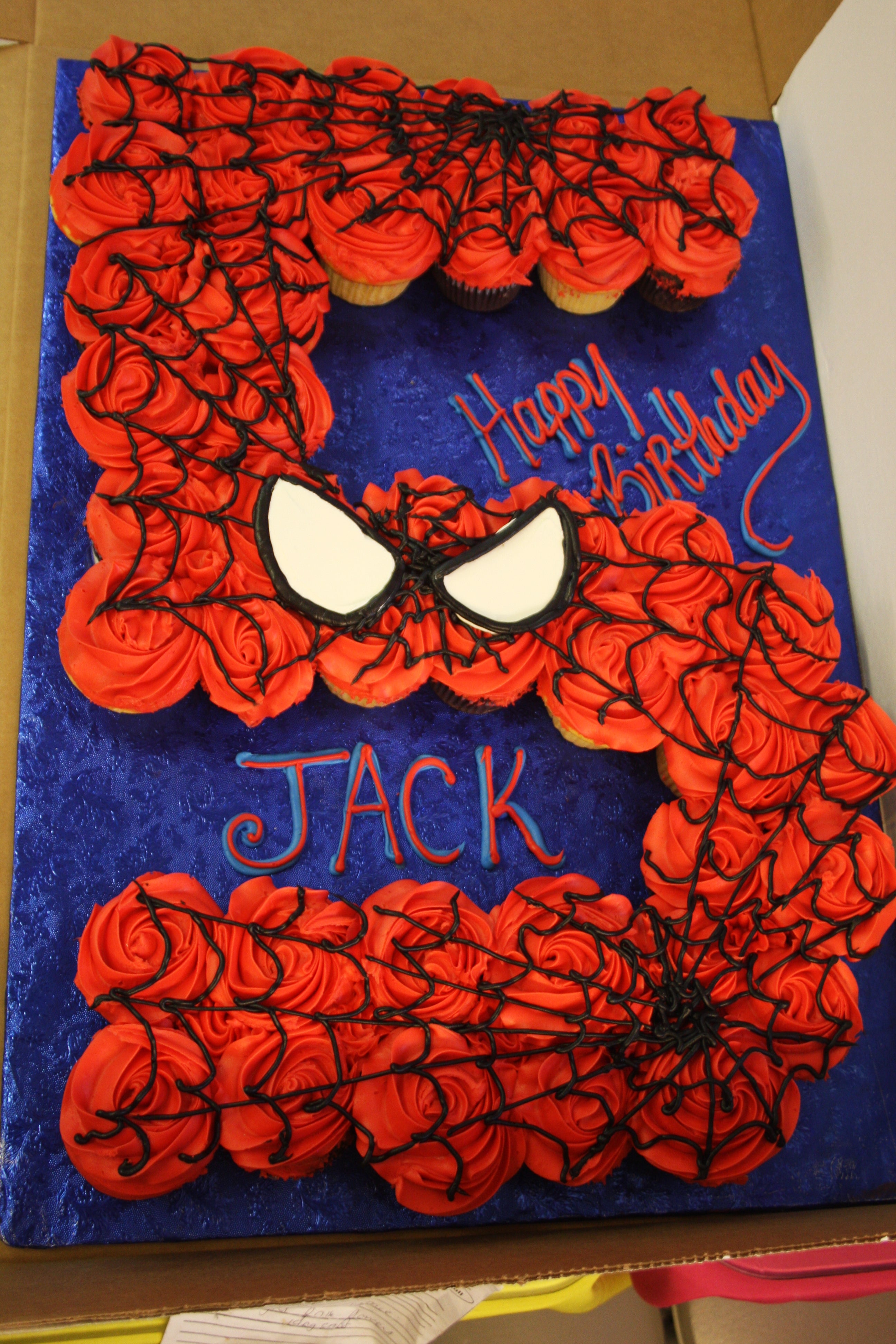 Spiderman Age Cupcake Cake (42 Cupcakes) – Clay's Bakery