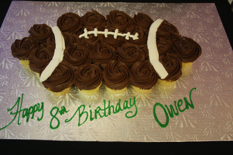 Football Cupcake Cake (22 cupcakes)