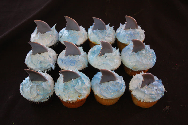 Shark in the Water Cupcakes