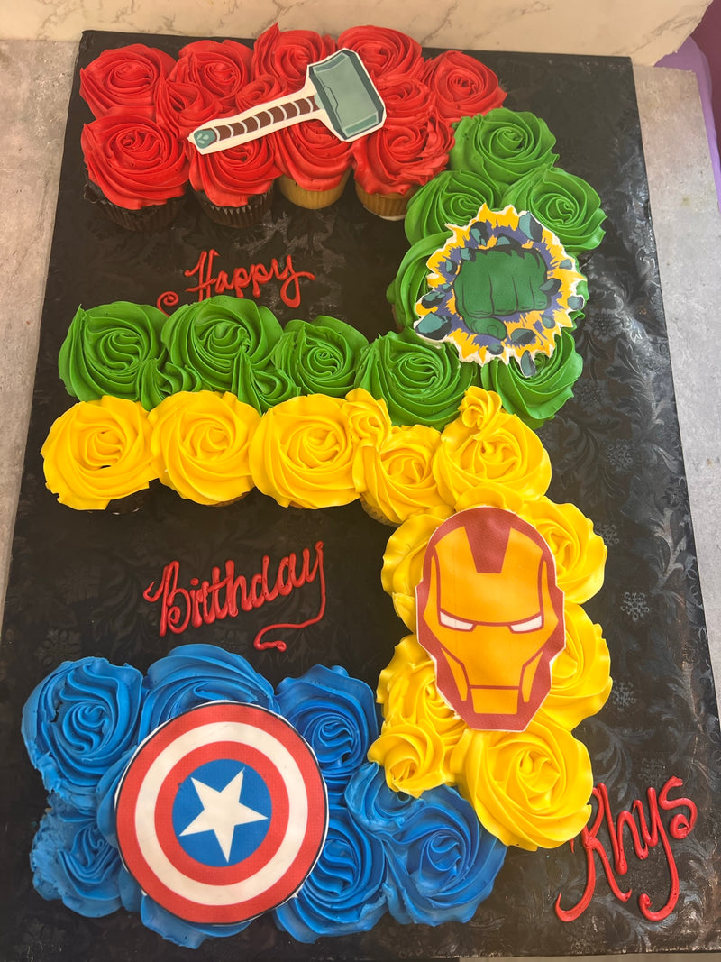 Superhero Age Cupcake Shape (36 Cupcakes)