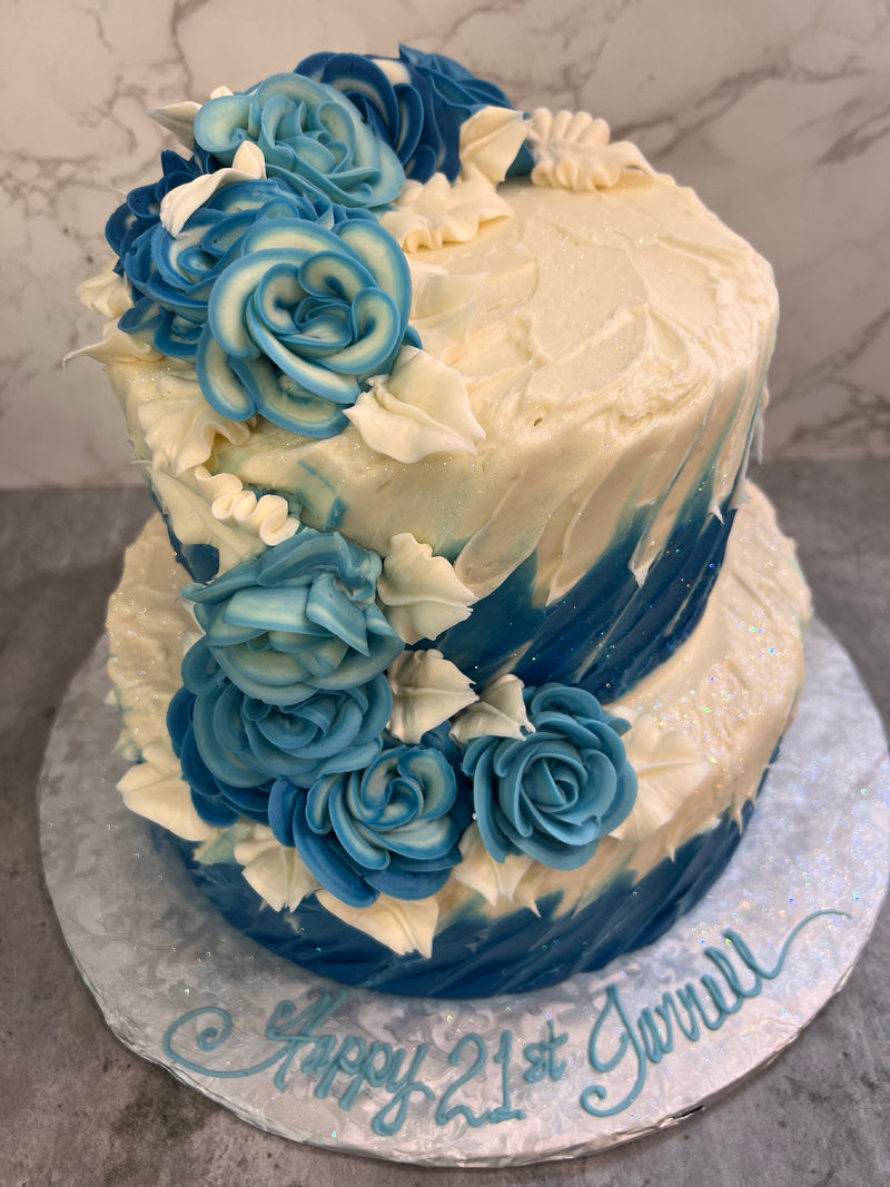 Wintery Ombre Two Tier