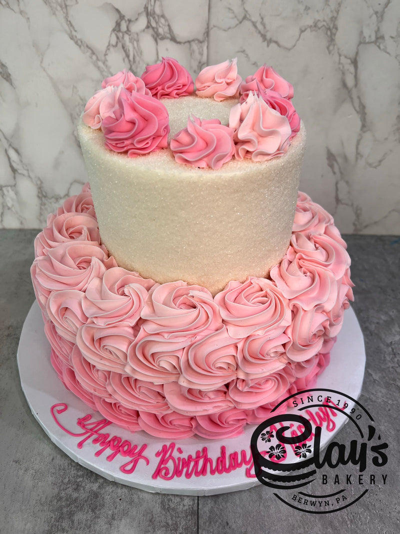 Ombre Rosettes with Dollops - Two Tier - Customizable Colors