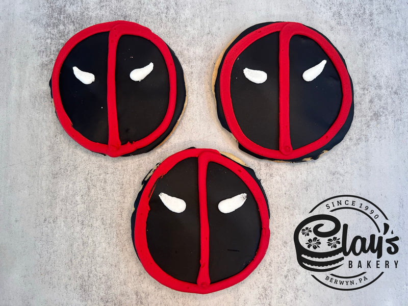 Deadpool Face Cookies