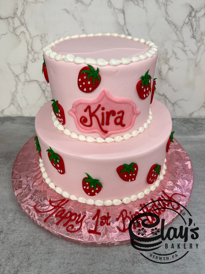 Strawberry Birthday Two Tier