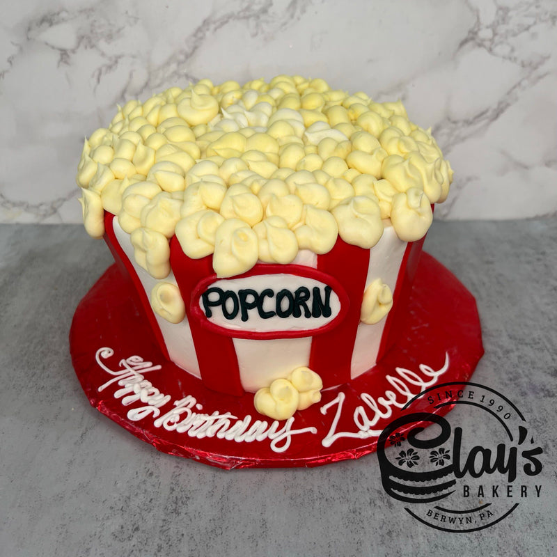 Popcorn Bucket (Shaped Cake)