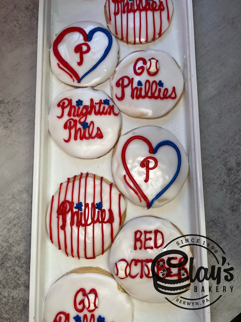 White Phillies Cookies