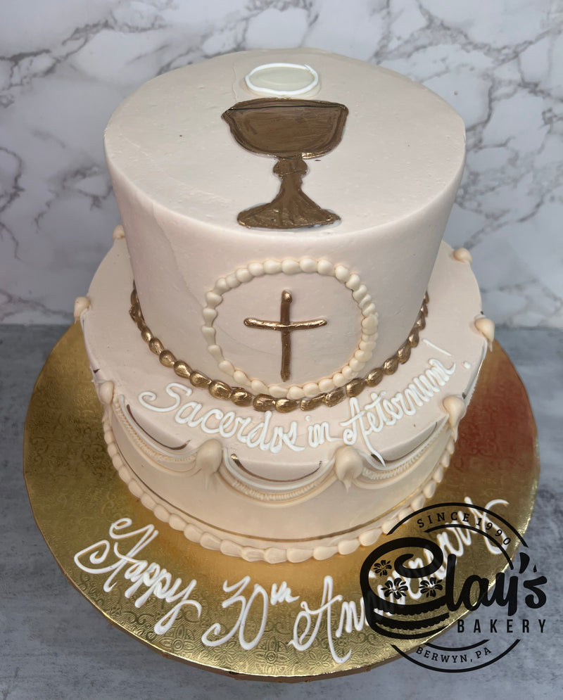 Ivory Golden Chalice Two Tier