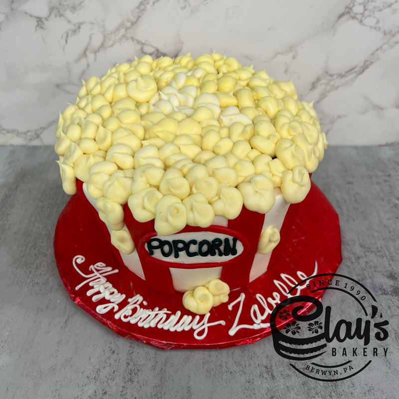 Popcorn Bucket (Shaped Cake)