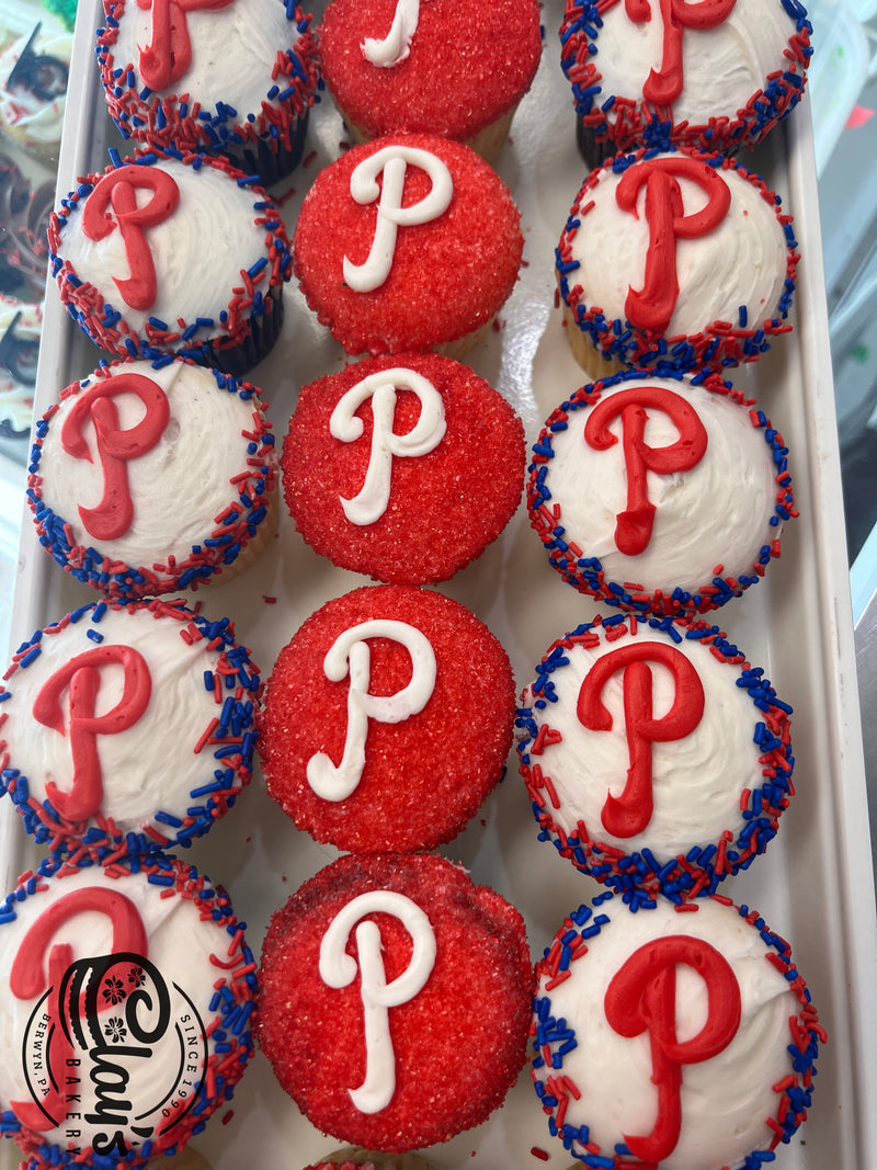 Assorted Phillies Cupcakes