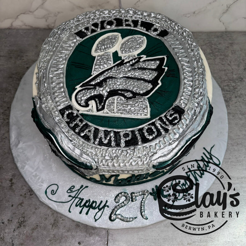 EAGLES SUPERBOWL RING (9" or 10" cake)