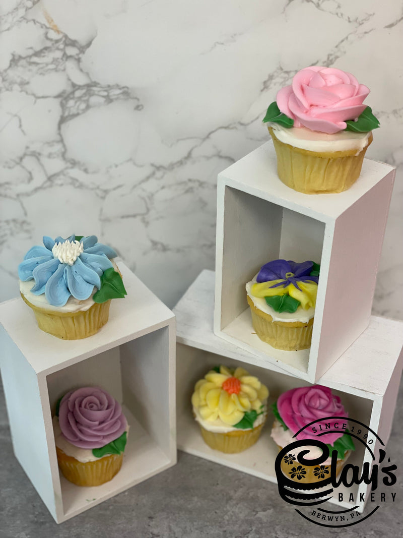 Pretty Flower Assortment Cupcakes