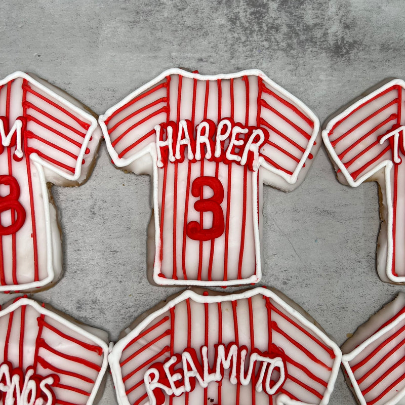 Phillies Jersey Cookies