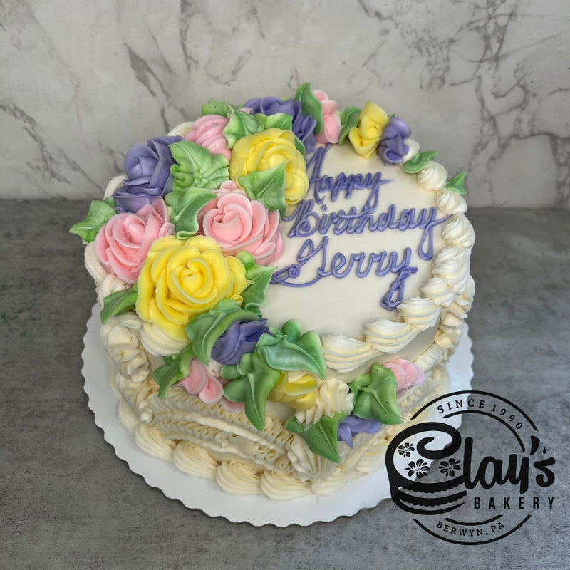 *GLUTEN FREE YELLOW* Beautiful Spring Flowers Cake