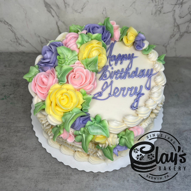 *GLUTEN FREE YELLOW* Beautiful Spring Flowers Cake