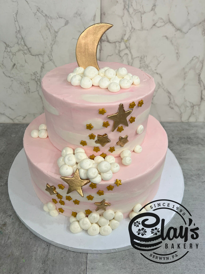 Moon and Stars - Two Tier Cake