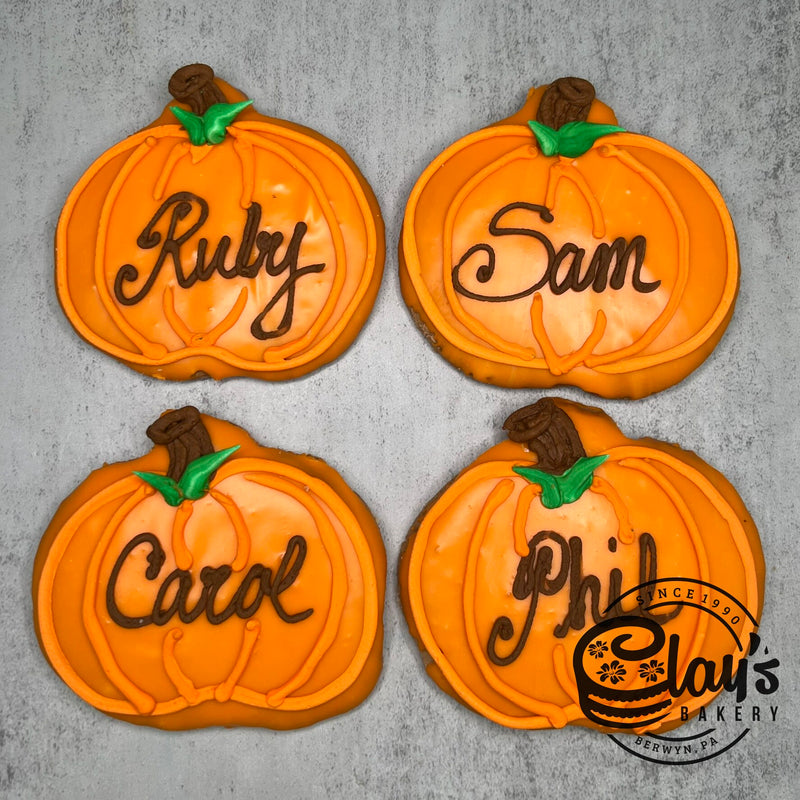 Personalized Pumpkin Cookies