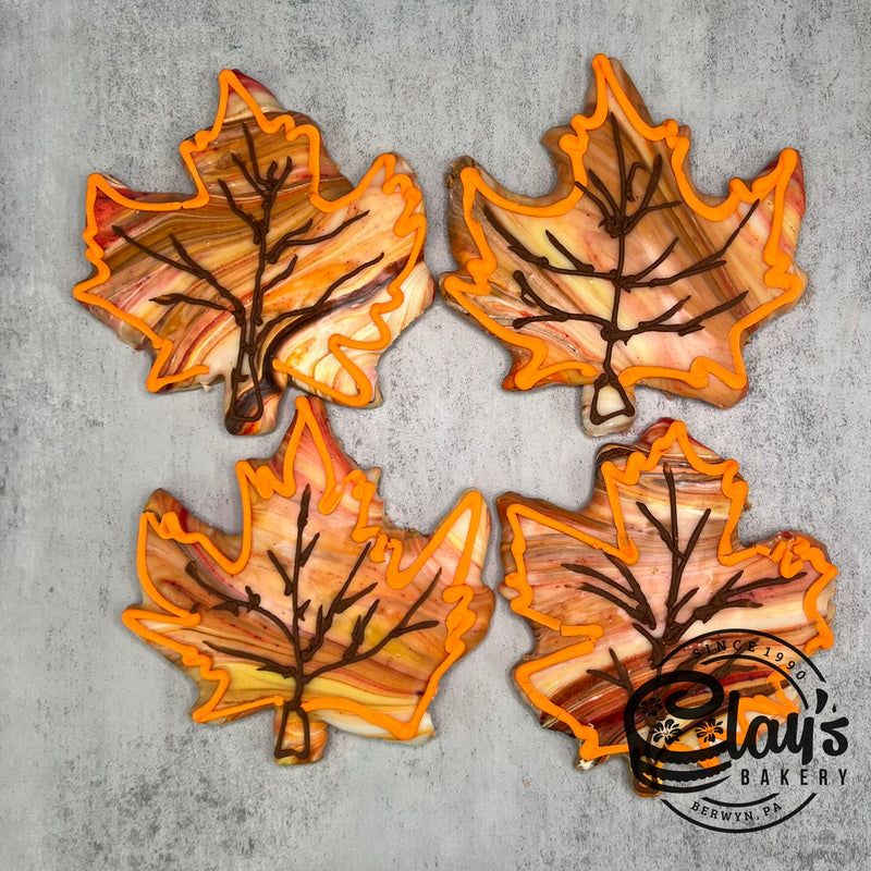 Marbled Leaf Cookies
