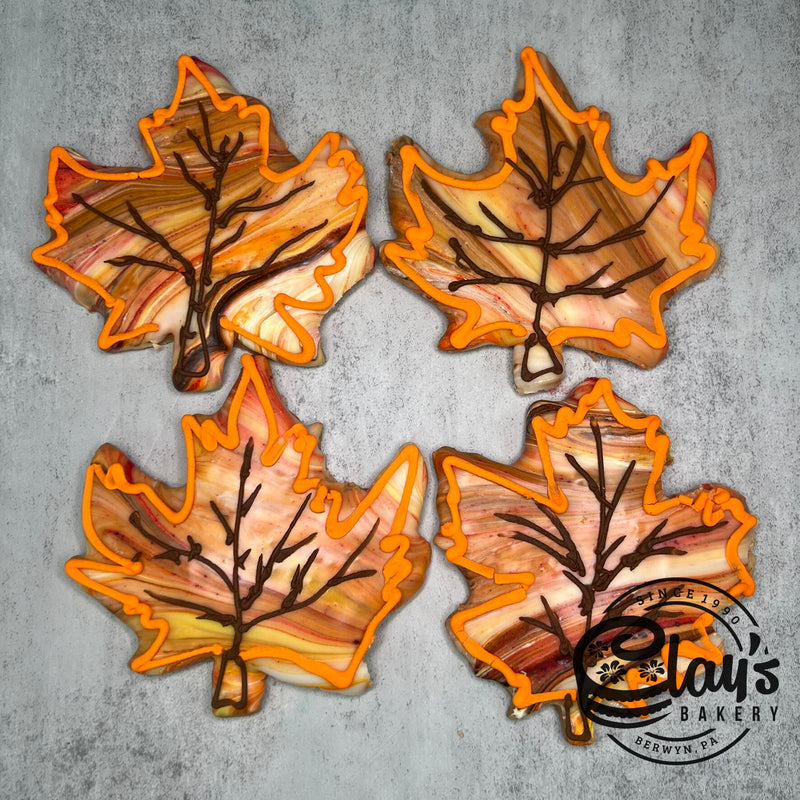 Marbled Leaf Cookies