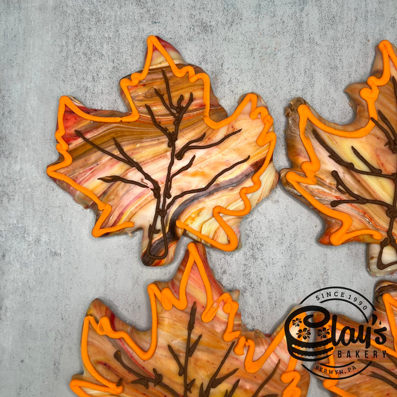 Marbled Leaf Cookies