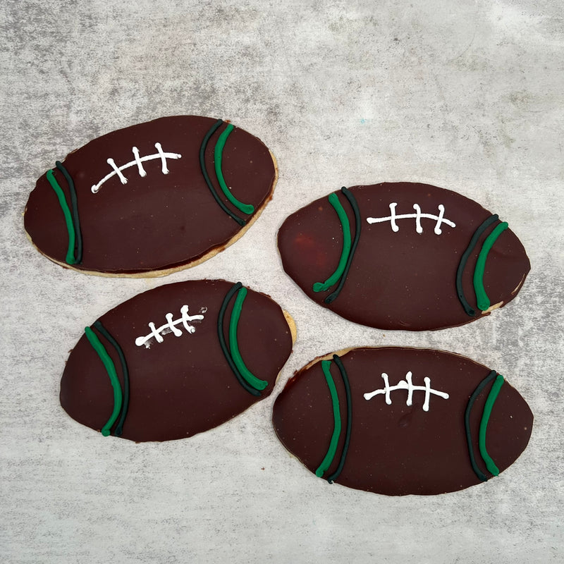 Football Cookies with Team Colors