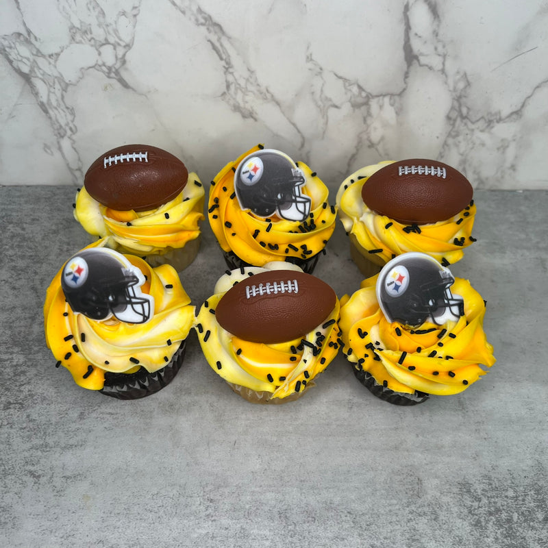 Steelers and Footballs Cupcakes