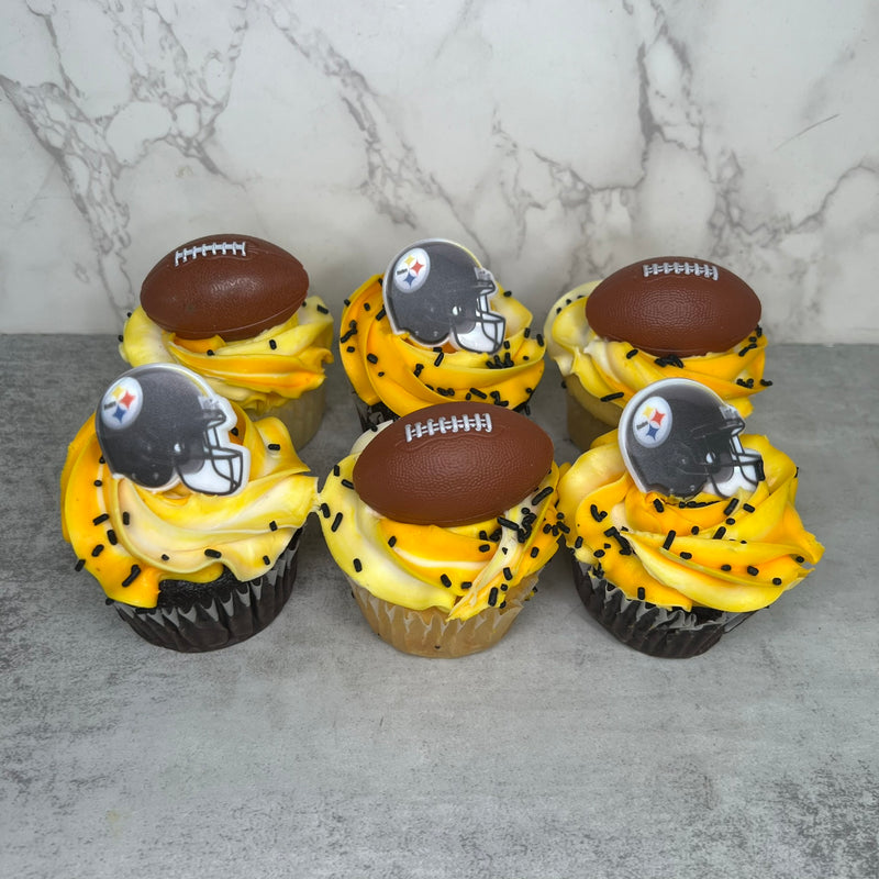 Steelers and Footballs Cupcakes