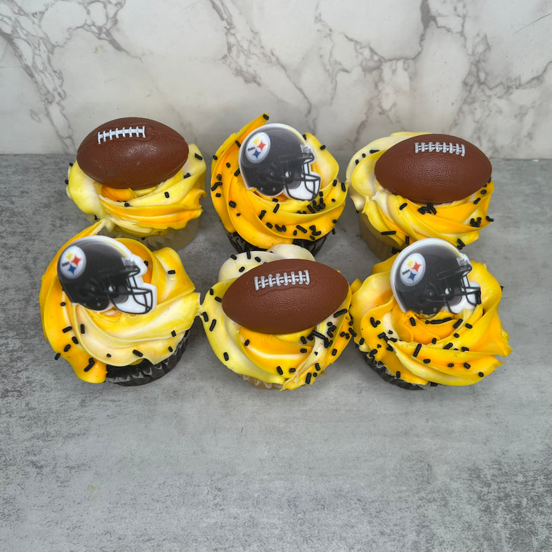 Steelers and Footballs Cupcakes