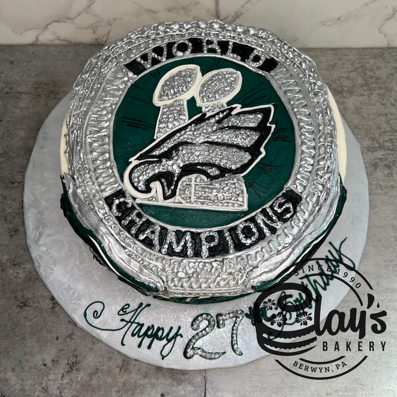 EAGLES SUPERBOWL RING (9" or 10" cake)