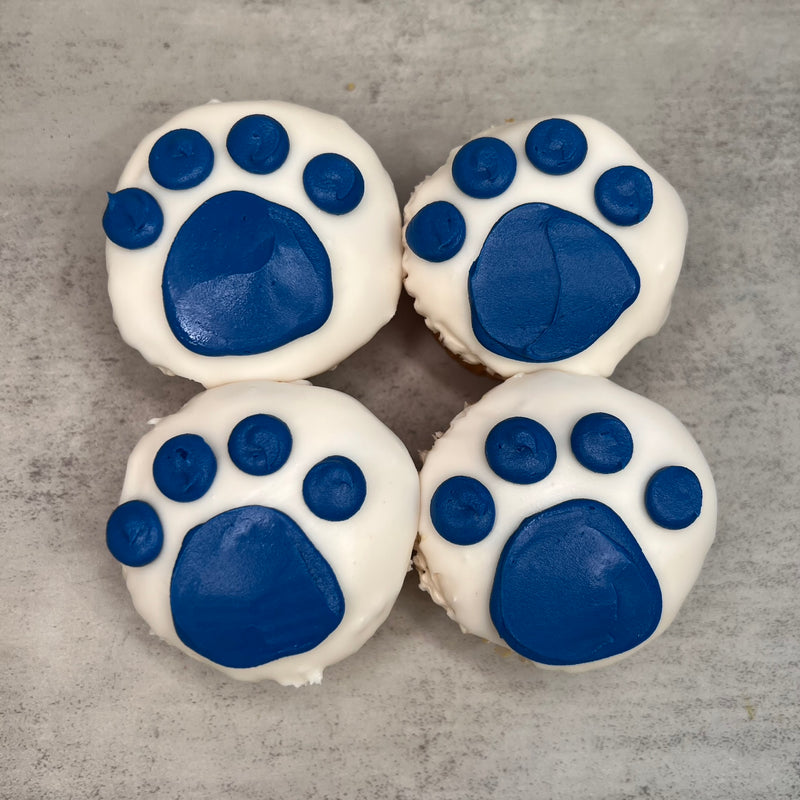 Penn State Paw Print Dipped Cupcakes