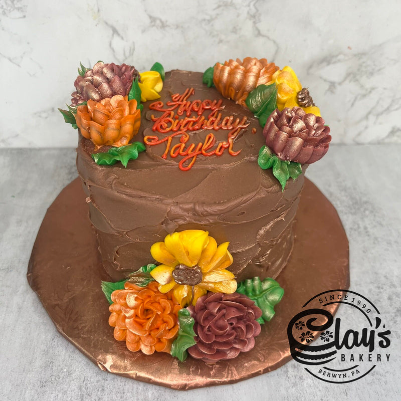 Textured with Fall Flowers