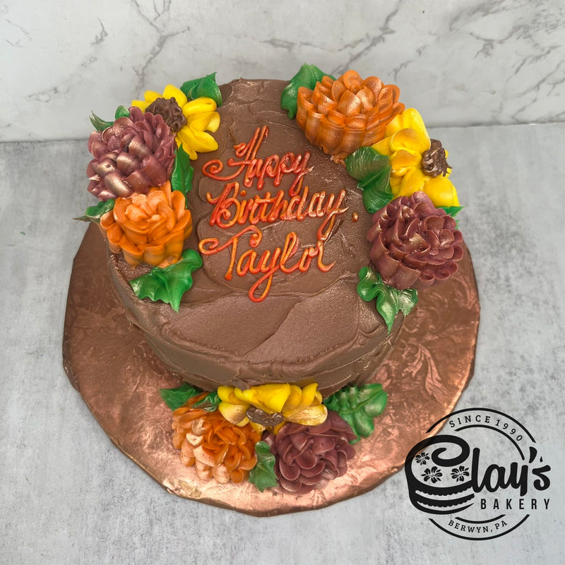 Textured with Fall Flowers